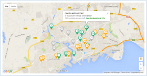 Carte des auto-écoles d'une ville